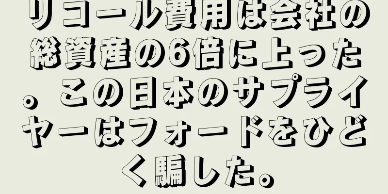 リコール費用は会社の総資産の6倍に上った。この日本のサプライヤーはフォードをひどく騙した。