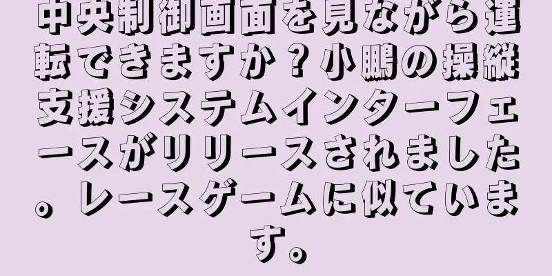 中央制御画面を見ながら運転できますか？小鵬の操縦支援システムインターフェースがリリースされました。レースゲームに似ています。