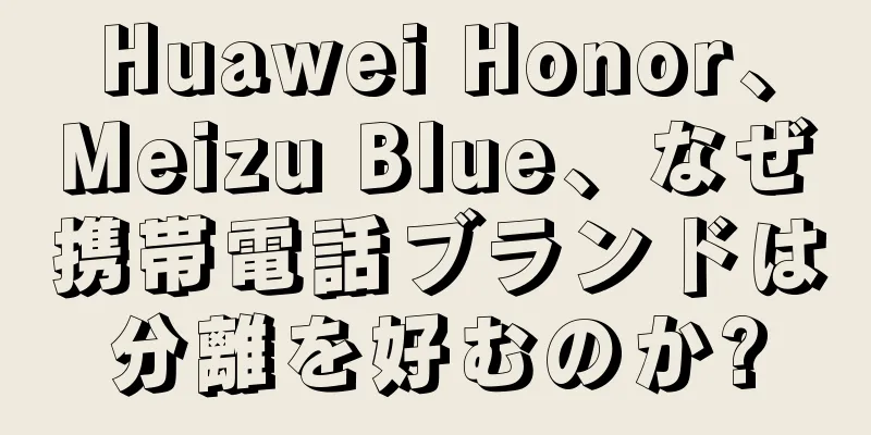 Huawei Honor、Meizu Blue、なぜ携帯電話ブランドは分離を好むのか?