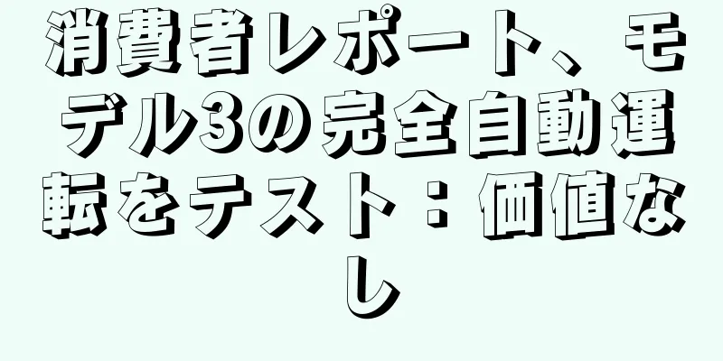 消費者レポート、モデル3の完全自動運転をテスト：価値なし