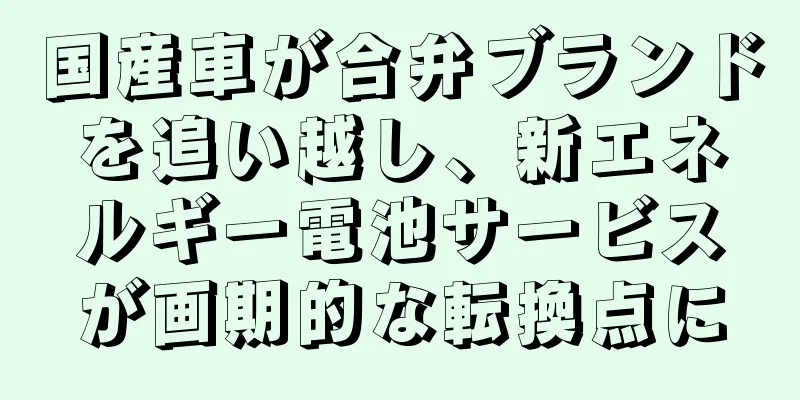 国産車が合弁ブランドを追い越し、新エネルギー電池サービスが画期的な転換点に