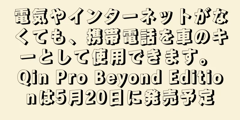 電気やインターネットがなくても、携帯電話を車のキーとして使用できます。 Qin Pro Beyond Editionは5月20日に発売予定