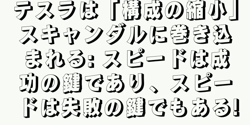 テスラは「構成の縮小」スキャンダルに巻き込まれる: スピードは成功の鍵であり、スピードは失敗の鍵でもある!