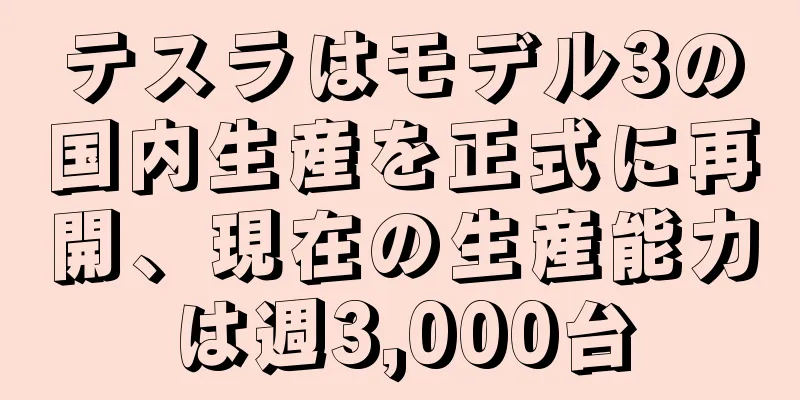 テスラはモデル3の国内生産を正式に再開、現在の生産能力は週3,000台