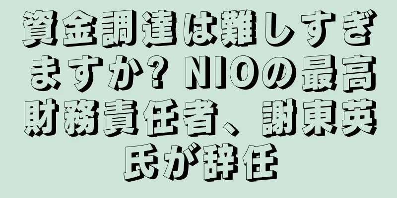 資金調達は難しすぎますか? NIOの最高財務責任者、謝東英氏が辞任