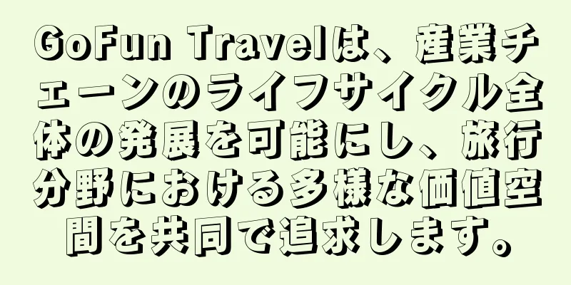 GoFun Travelは、産業チェーンのライフサイクル全体の発展を可能にし、旅行分野における多様な価値空間を共同で追求します。