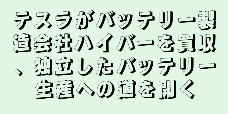 テスラがバッテリー製造会社ハイバーを買収、独立したバッテリー生産への道を開く