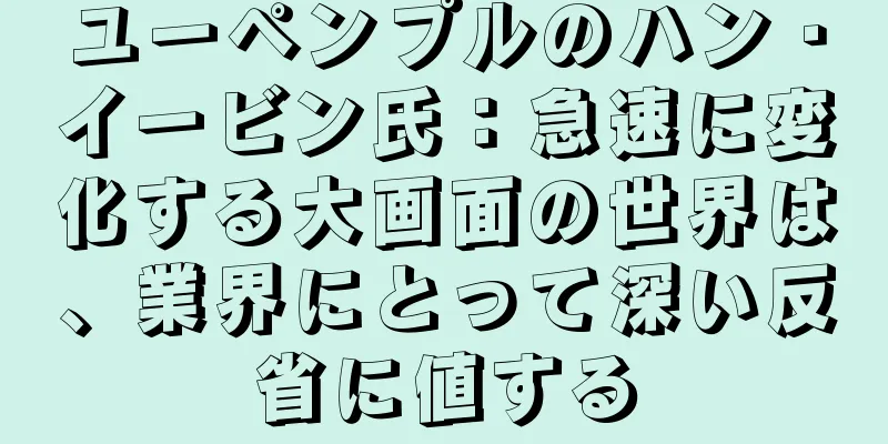 ユーペンプルのハン・イービン氏：急速に変化する大画面の世界は、業界にとって深い反省に値する