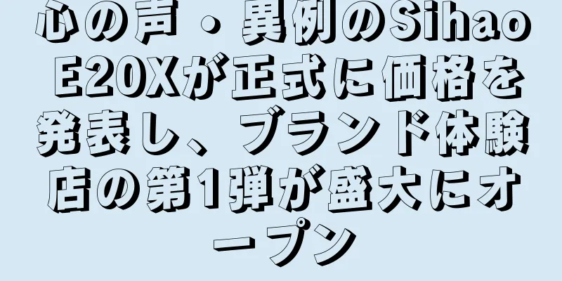 心の声 • 異例のSihao E20Xが正式に価格を発表し、ブランド体験店の第1弾が盛大にオープン