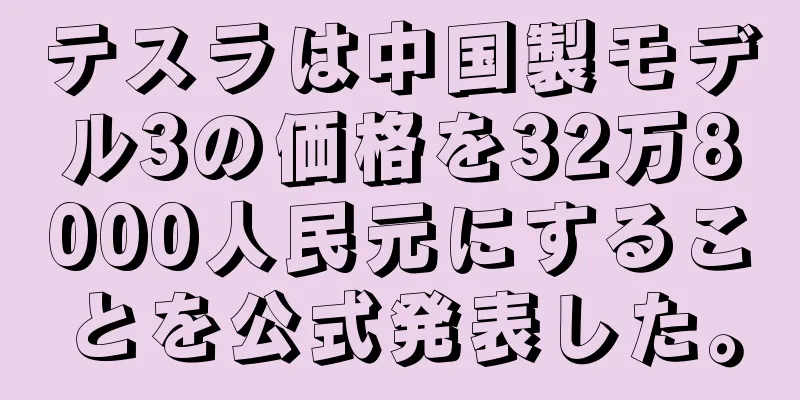 テスラは中国製モデル3の価格を32万8000人民元にすることを公式発表した。