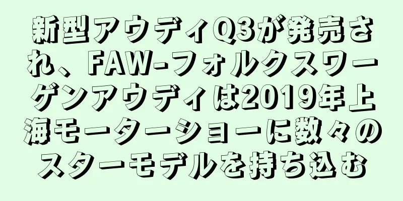 新型アウディQ3が発売され、FAW-フォルクスワーゲンアウディは2019年上海モーターショーに数々のスターモデルを持ち込む