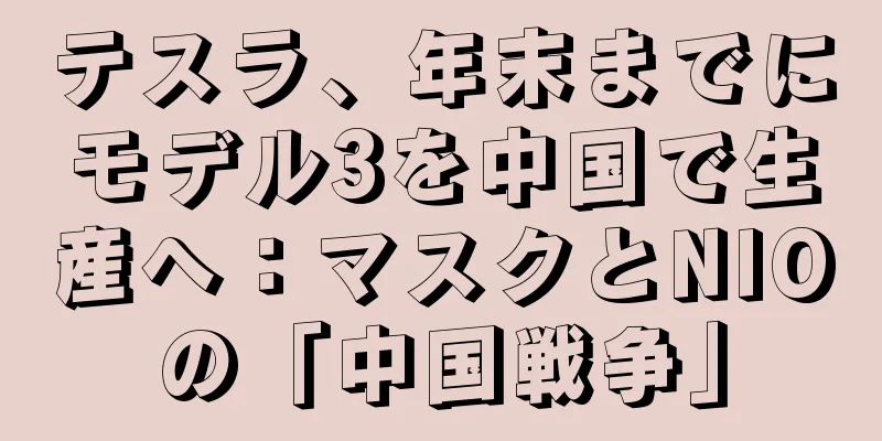 テスラ、年末までにモデル3を中国で生産へ：マスクとNIOの「中国戦争」