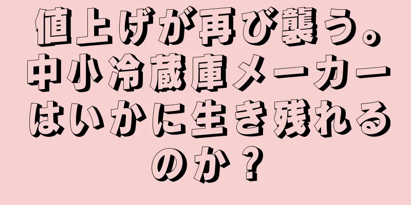 値上げが再び襲う。中小冷蔵庫メーカーはいかに生き残れるのか？