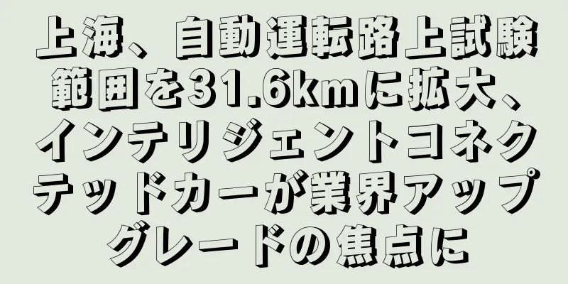 上海、自動運転路上試験範囲を31.6kmに拡大、インテリジェントコネクテッドカーが業界アップグレードの焦点に