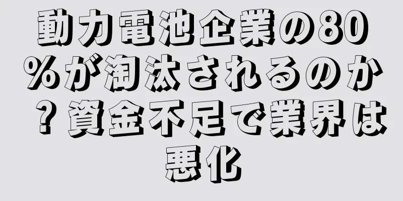 動力電池企業の80％が淘汰されるのか？資金不足で業界は悪化