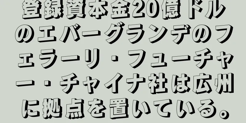 登録資本金20億ドルのエバーグランデのフェラーリ・フューチャー・チャイナ社は広州に拠点を置いている。