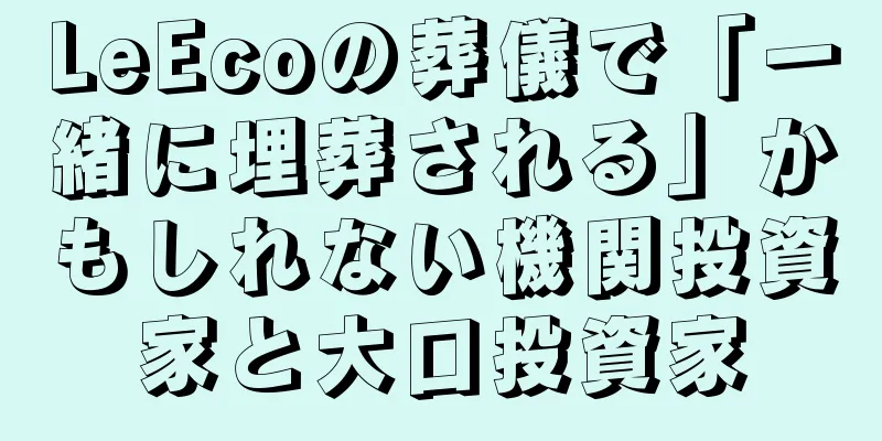 LeEcoの葬儀で「一緒に埋葬される」かもしれない機関投資家と大口投資家