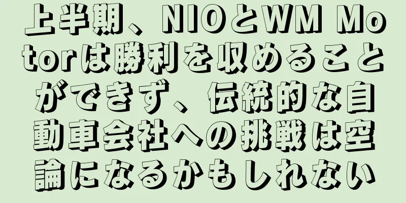 上半期、NIOとWM Motorは勝利を収めることができず、伝統的な自動車会社への挑戦は空論になるかもしれない