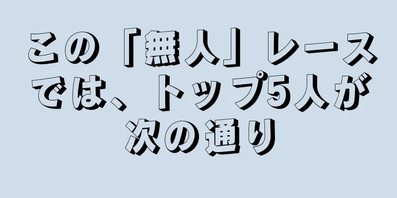 この「無人」レースでは、トップ5人が次の通り