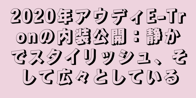 2020年アウディE-Tronの内装公開：静かでスタイリッシュ、そして広々としている
