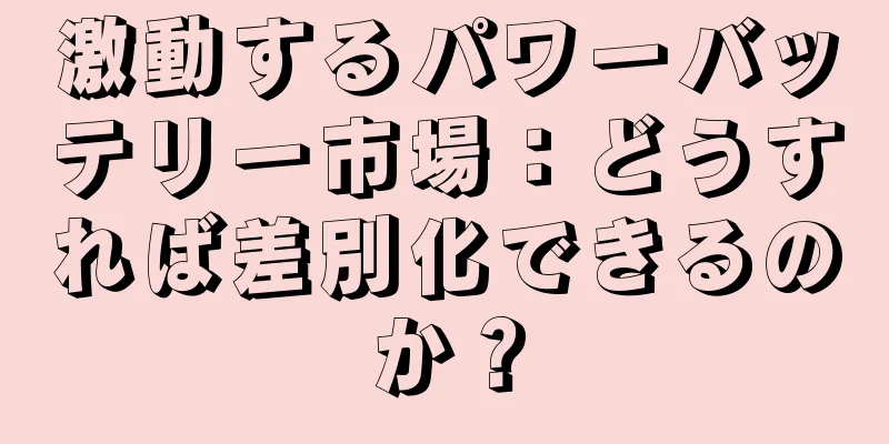 激動するパワーバッテリー市場：どうすれば差別化できるのか？