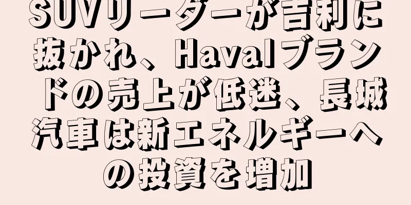 SUVリーダーが吉利に抜かれ、Havalブランドの売上が低迷、長城汽車は新エネルギーへの投資を増加
