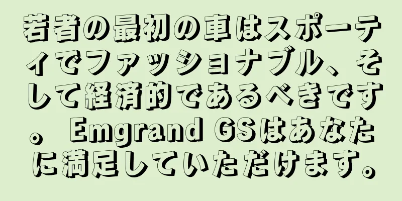 若者の最初の車はスポーティでファッショナブル、そして経済的であるべきです。 Emgrand GSはあなたに満足していただけます。