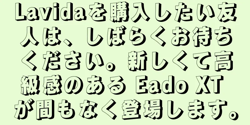 Lavidaを購入したい友人は、しばらくお待ちください。新しくて高級感のある Eado XT が間もなく登場します。