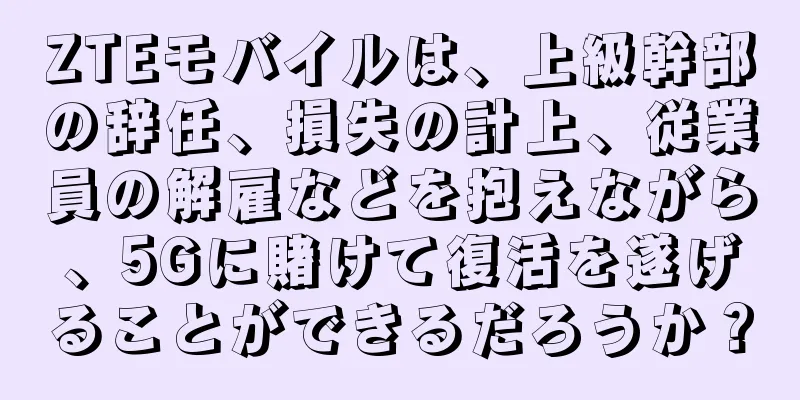 ZTEモバイルは、上級幹部の辞任、損失の計上、従業員の解雇などを抱えながら、5Gに賭けて復活を遂げることができるだろうか？