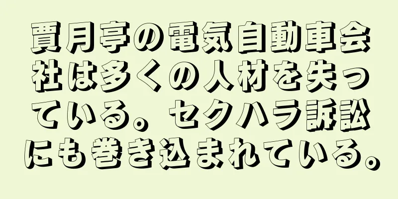 賈月亭の電気自動車会社は多くの人材を失っている。セクハラ訴訟にも巻き込まれている。