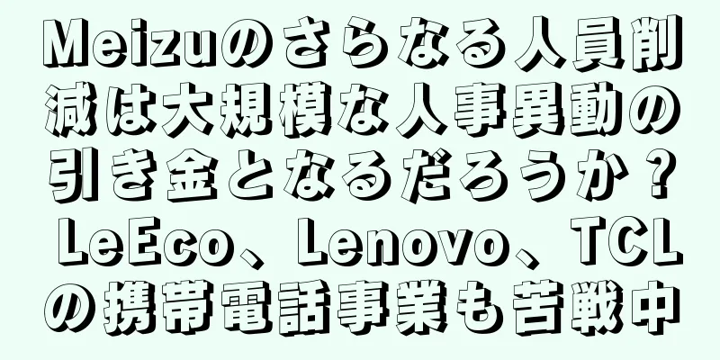 Meizuのさらなる人員削減は大規模な人事異動の引き金となるだろうか？ LeEco、Lenovo、TCLの携帯電話事業も苦戦中