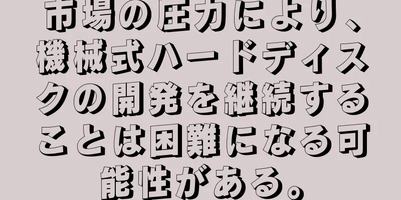 市場の圧力により、機械式ハードディスクの開発を継続することは困難になる可能性がある。