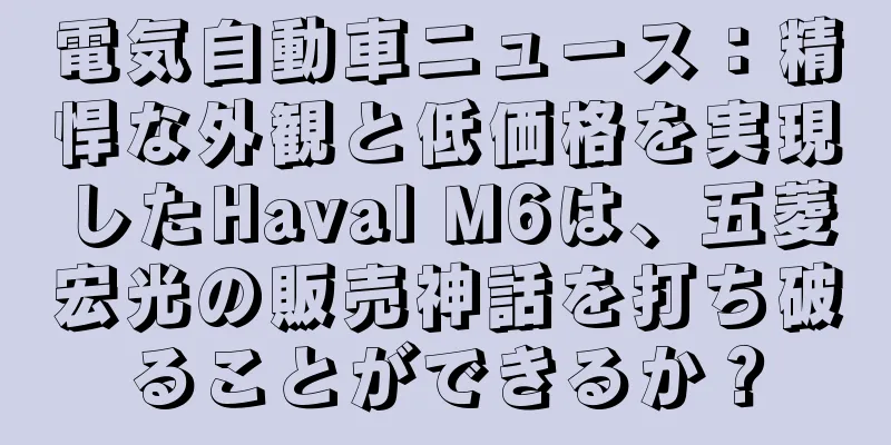電気自動車ニュース：精悍な外観と低価格を実現したHaval M6は、五菱宏光の販売神話を打ち破ることができるか？
