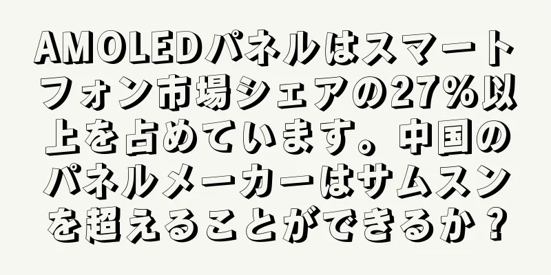 AMOLEDパネルはスマートフォン市場シェアの27%以上を占めています。中国のパネルメーカーはサムスンを超えることができるか？