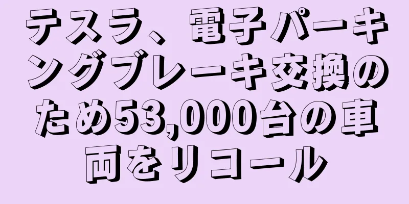 テスラ、電子パーキングブレーキ交換のため53,000台の車両をリコール