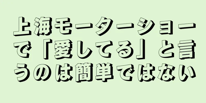 上海モーターショーで「愛してる」と言うのは簡単ではない