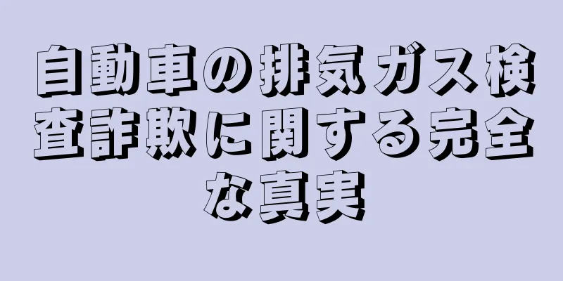 自動車の排気ガス検査詐欺に関する完全な真実