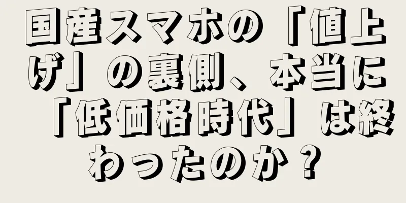 国産スマホの「値上げ」の裏側、本当に「低価格時代」は終わったのか？