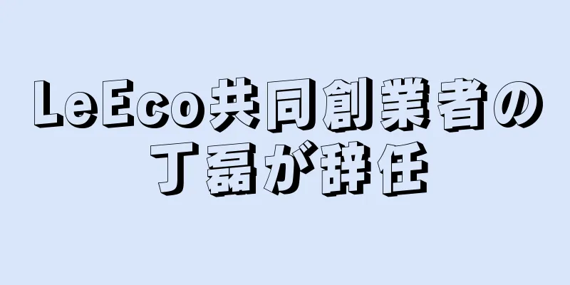 LeEco共同創業者の丁磊が辞任