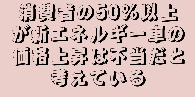 消費者の50％以上が新エネルギー車の価格上昇は不当だと考えている