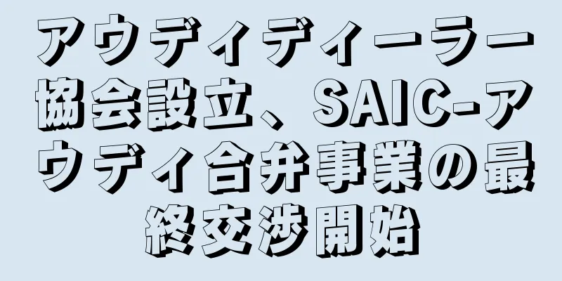 アウディディーラー協会設立、SAIC-アウディ合弁事業の最終交渉開始