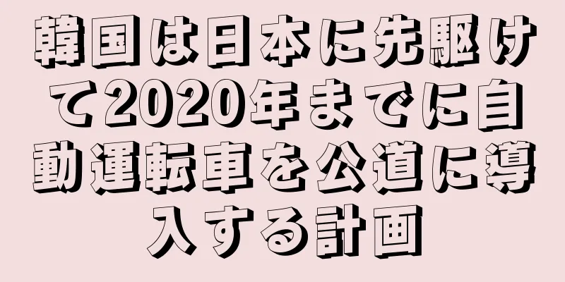 韓国は日本に先駆けて2020年までに自動運転車を公道に導入する計画