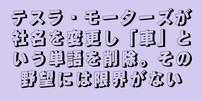 テスラ・モーターズが社名を変更し「車」という単語を削除。その野望には限界がない