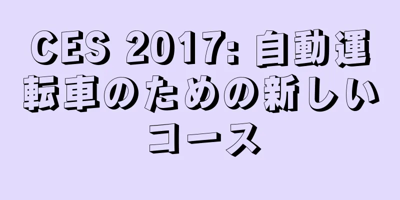 CES 2017: 自動運転車のための新しいコース