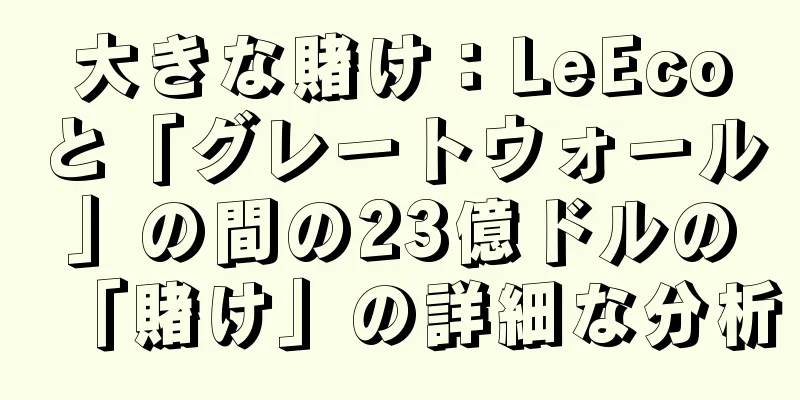 大きな賭け：LeEcoと「グレートウォール」の間の23億ドルの「賭け」の詳細な分析