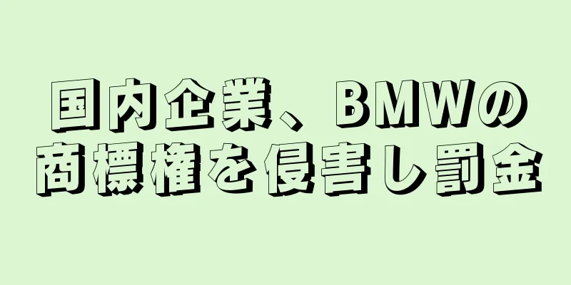 国内企業、BMWの商標権を侵害し罰金