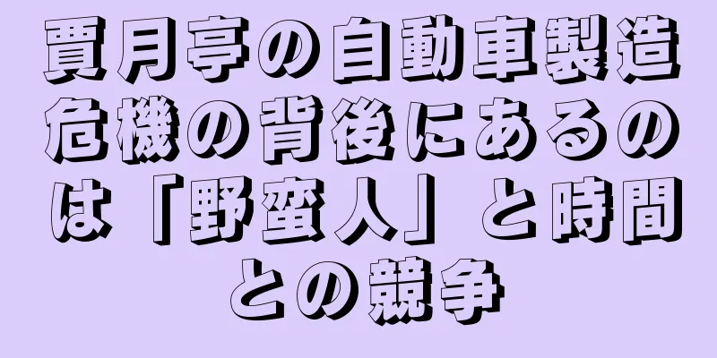 賈月亭の自動車製造危機の背後にあるのは「野蛮人」と時間との競争