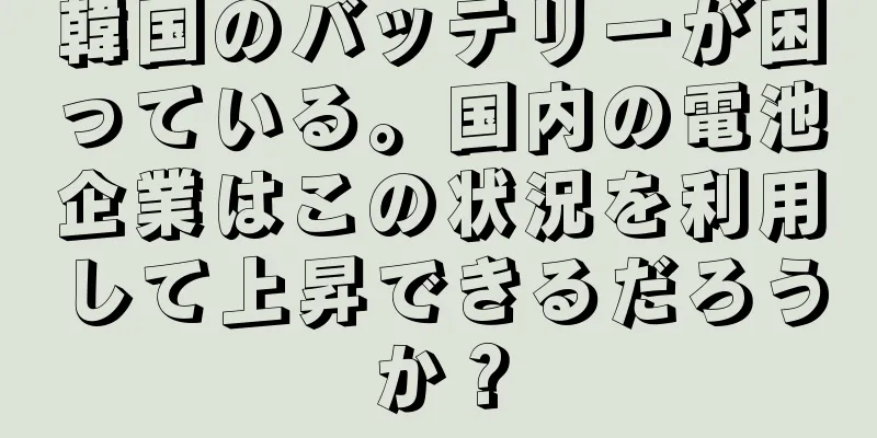 韓国のバッテリーが困っている。国内の電池企業はこの状況を利用して上昇できるだろうか？