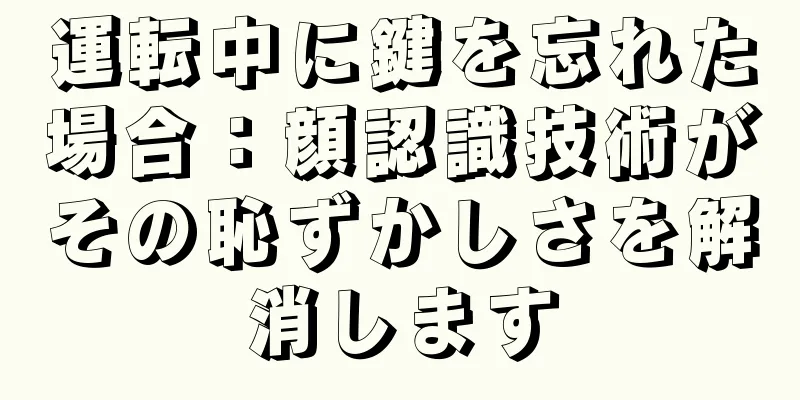 運転中に鍵を忘れた場合：顔認識技術がその恥ずかしさを解消します