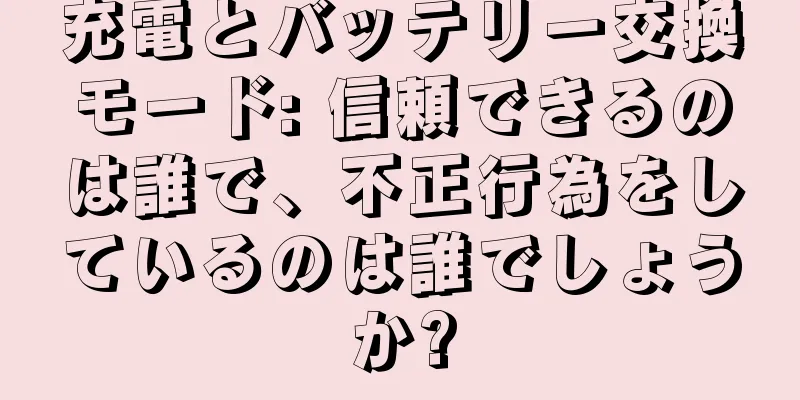 充電とバッテリー交換モード: 信頼できるのは誰で、不正行為をしているのは誰でしょうか?